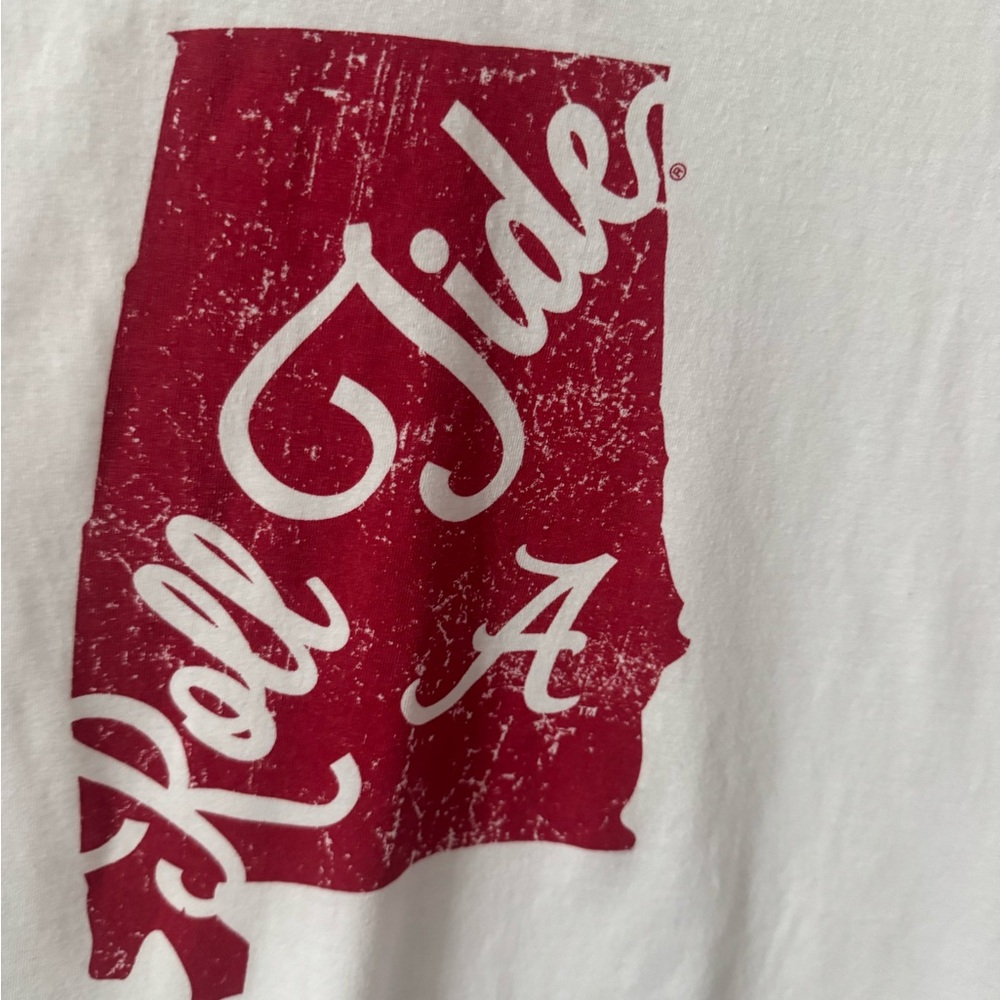 Nike Women's White Tank Top with Crimson 'Roll Tide' Graphic